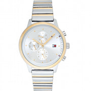  Shop Authentic Tommy Hilfiger Blake Silver Dial Two Tone Steel Strap Watch for Women - 1781908 - Luxxuri
