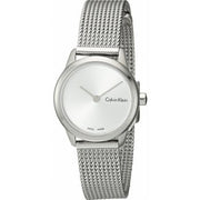  Shop Authentic Calvin Klein Minimal White Dial Silver Mesh Bracelet Watch for Women - K3M231Y6 - Luxxuri