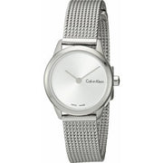  Shop Authentic Calvin Klein Minimal White Dial Silver Mesh Bracelet Watch for Women - K3M231Y6 - Luxxuri