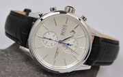  Shop Authentic Hugo Boss Jet Silver Dial Black Leather Strap Watch for Men - 1513282 - Luxxuri