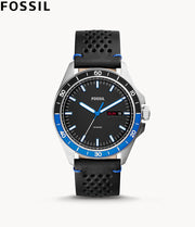  Shop Authentic Fossil Sport 54 Day Date Black Dial Black Leather Strap Watch for Men - FS5321 - Luxxuri