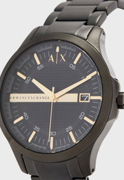  Shop Authentic Armani Exchange Hampton Chronograph Black Dial Black Steel Strap Watch For Men - AX2150 - Luxxuri