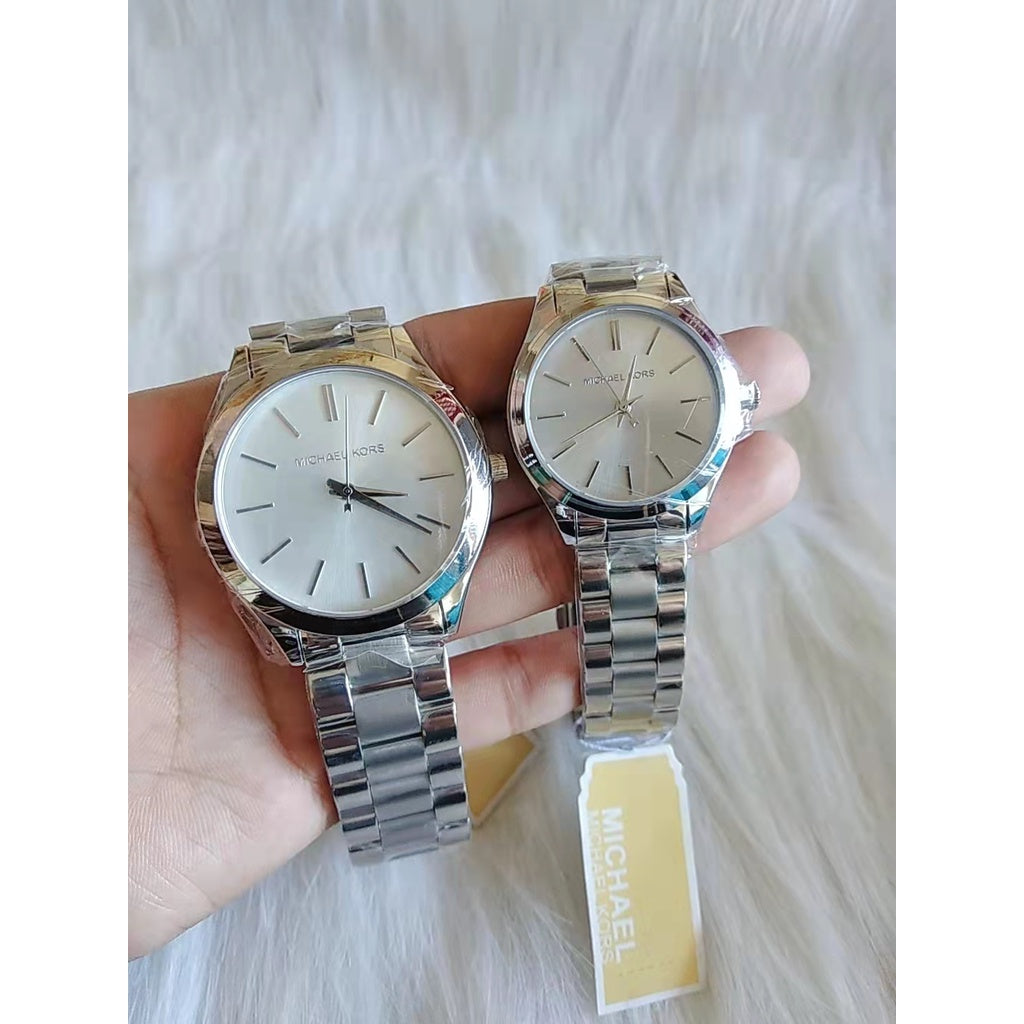  Shop Authentic Michael Kors Slim Runway Silver Dial Silver Stainless Steel Strap Watch for Women - MK3178 - Luxxuri