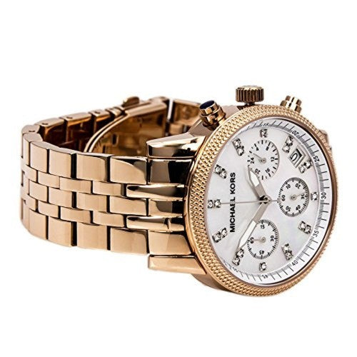  Shop Authentic Michael Kors Damen White Dial Rose Gold Steel Strap Watch for Women - MK5026 - Luxxuri