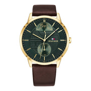  Shop Authentic Tommy Hilfiger Hunter Green Dial Brown Leather Strap Watch for Men - 1791607 - Luxxuri