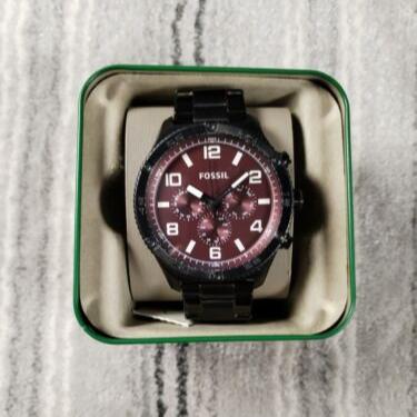  Shop Authentic Fossil Brox Multifunction Maroon Dial Black Steel Strap Watch for Women - BQ2803 - Luxxuri