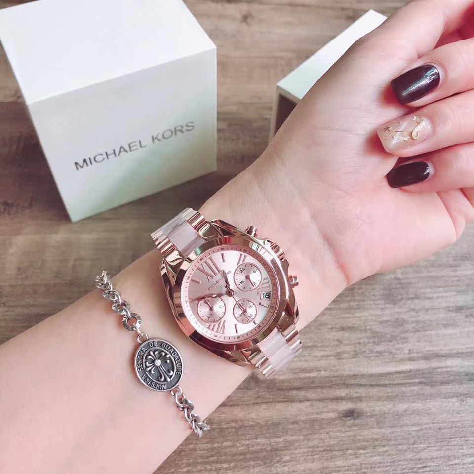  Shop Authentic Michael Kors Bradshaw Rose Gold Dial Two Tone Steel Strap Watch for Women - MK6066 - Luxxuri