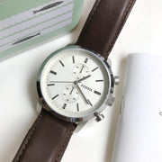  Shop Authentic Fossil Townsman Chronograph White Dial Brown Leather Strap Watch for Men - FS5350 - Luxxuri