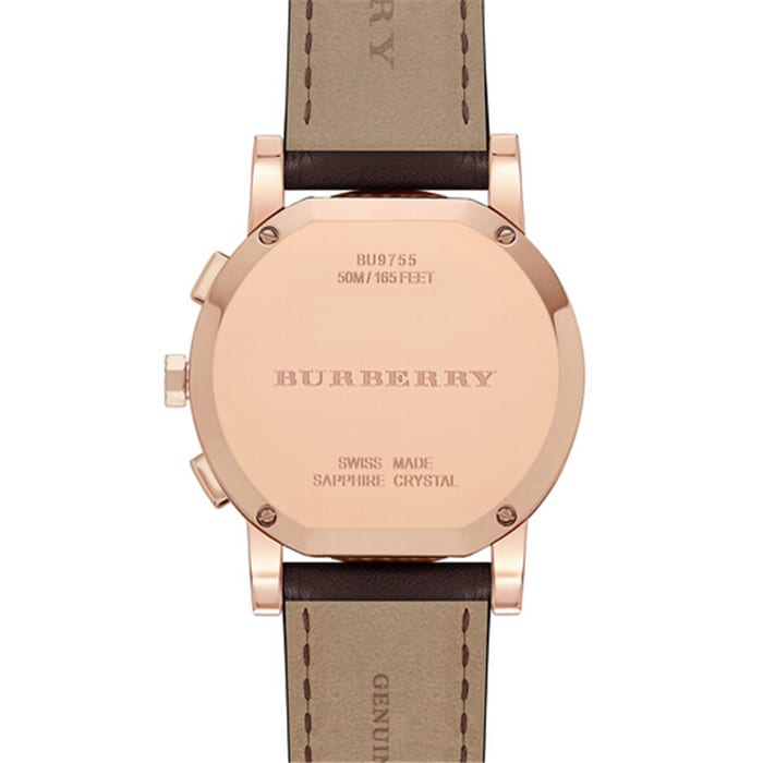  Shop Authentic Burberry The City Grey Dial Brown Leather Strap Unisex Watch - BU9755 - Luxxuri