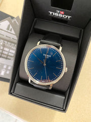  Shop Authentic Tissot Everytime Gent Blue Dial Black Leather Strap Watch for Men - T143.410.16.041.00 - Luxxuri