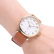  Shop Authentic Marc Jacobs Baker White Dial Brown Leather Strap Watch for Womern - MBM1316 - Luxxuri