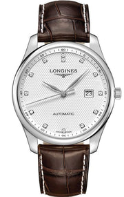  Shop Authentic Longines Master Collection Automatic 40mm White Dial Brown Leather Strap Watch for Men - L2.793.4.77.3 - Luxxuri