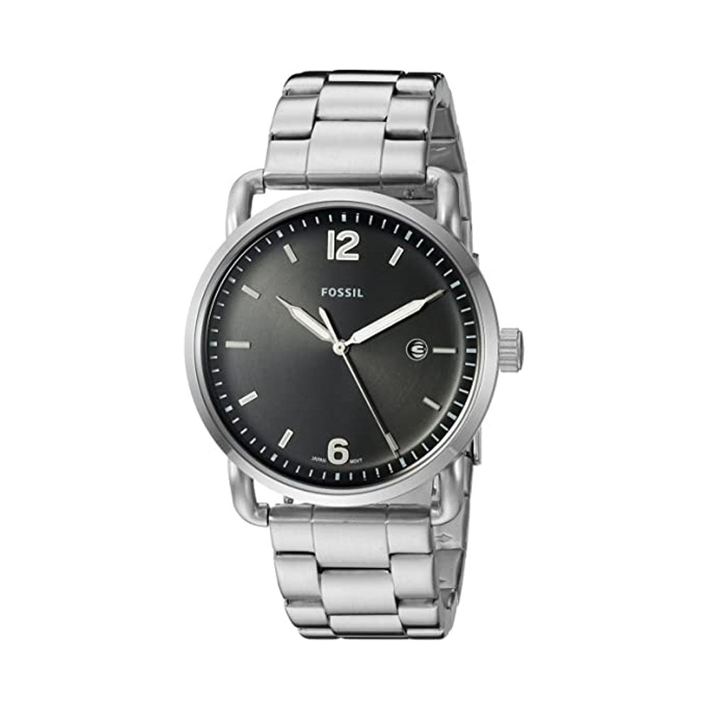  Shop Authentic Fossil The Commuter Black Dial Silver Steel Strap Watch for Men - FS5391 - Luxxuri