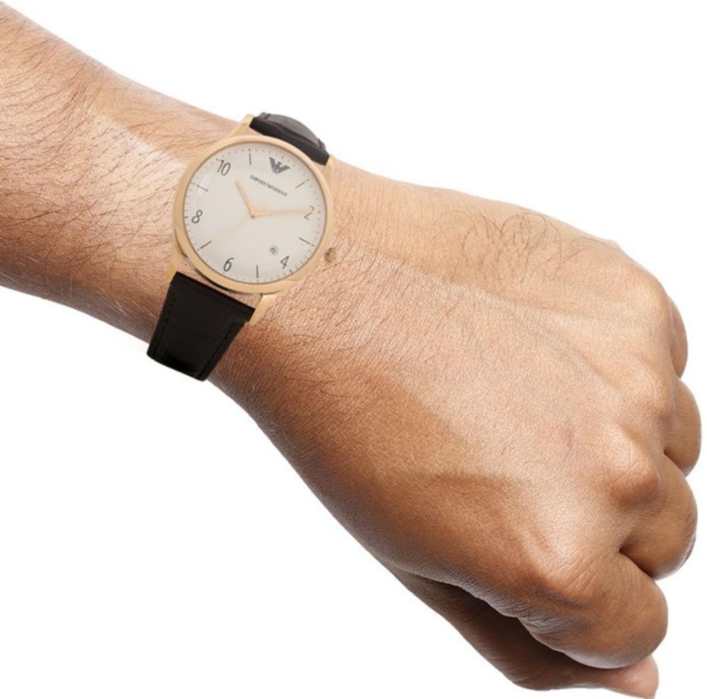  Shop Authentic Emporio Armani Beta Chronograph White Dial Brown Leather Strap Watch For Men - AR1915 - Luxxuri