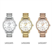 Coach Delancey White Dial Silver Steel Strap Watch for Women - 14502495