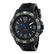  Shop Authentic Tommy Hilfiger Sport Multifunction Black Dial Black Rubber Strap Watch for Men - 1790983 - Luxxuri