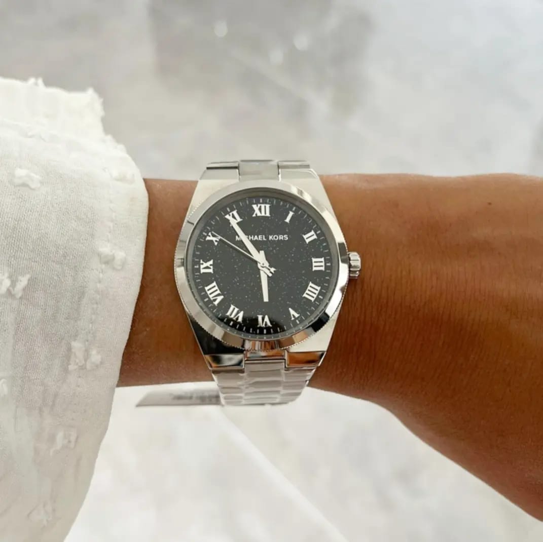  Shop Authentic Michael Kors Channing Midnight Blue Dial Silver Steel Strap Watch for Women - MK6113 - Luxxuri