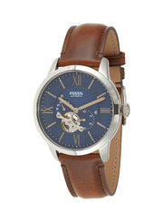 Shop Authentic Fossil Townsman Automatic Blue Dial Brown Leather Strap Watch for Men - ME3110 - Luxxuri