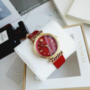  Shop Authentic Versace Greca Meander Red Dial Red Leather Strap Watch for Women - VELW00320 - Luxxuri