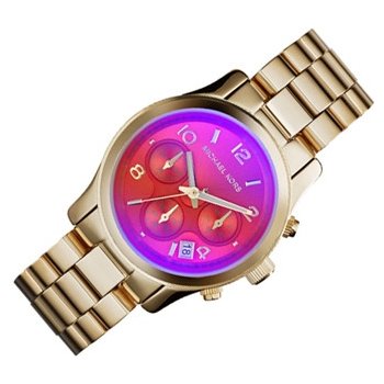  Shop Authentic Michael Kors Runway Iridescent Pink Dial Gold Steel Strap Watch for Women - MK5939 - Luxxuri