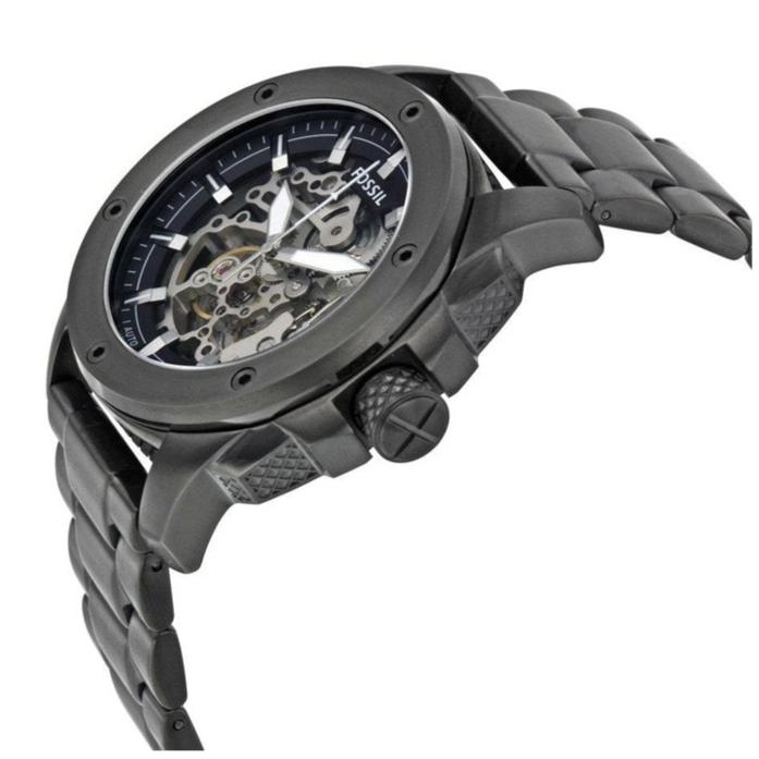  Shop Authentic Fossil Modern Machine Automatic Silver Dial Black Steel Strap Watch for Men - ME3080 - Luxxuri