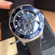  Shop Authentic Tag Heuer Aquaracer Chronograph Blue Dial Black Rubber Strap Watch for Men - CAY111B.FT6041 - Luxxuri