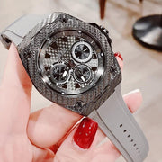  Shop Authentic Guess Legacy Grey Dial Grey Silicone Strap Watch For Men - W1048G1 - Luxxuri