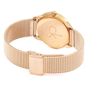  Shop Authentic Calvin Klein Minimal White Dial Rose Gold Mesh Bracelet Watch for Women - K3M22626 - Luxxuri