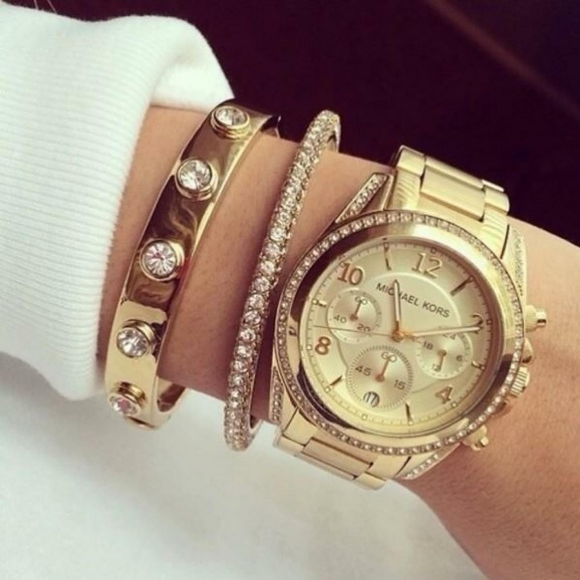 Shop Authentic Michael Kors Blair Gold Dial Gold Steel Strap Watch for Women - MK5639 - Luxxuri
