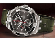  Shop Authentic Maurice Lacroix Aikon Chronograph Black Dial Green Leather Strap Watch for Men - AI1018-PVB21-330-1 - Luxxuri