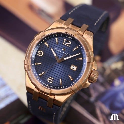  Shop Authentic Maurice Lacroix Aikon Limited Edition Blue Dial Blue Leather Strap Watch For Men - AI6008-BRZ01-420-1 - Luxxuri