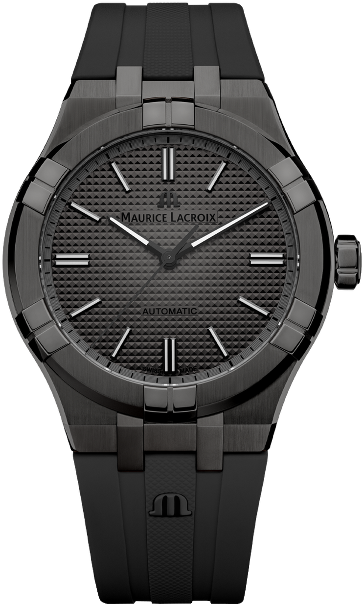  Shop Authentic Maurice Lacroix Aikon Automatic Gunmetal Dial Black Rubber Strap Watch For Men - AI6008-PVB00-330-2 - Luxxuri