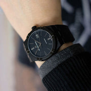  Shop Authentic Maurice Lacroix Automatic Date Black Dial Black Leather Strap Watch For Men - AI6008-PVB01-330-1 - Luxxuri