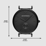  Shop Authentic Emporio Armani Gianni T Bar Analog Black Dial Black Steel Strap Watch For Men - AR11299 - Luxxuri
