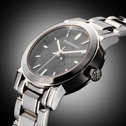  Shop Authentic Burberry The City Black Dial Silver Steel Strap Watch for Women - BU9201 - Luxxuri