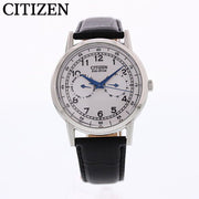  Shop Authentic Citizen Eco Drive Silver Dial Black Leather Strap Watch For Men - AO9000-06B - Luxxuri