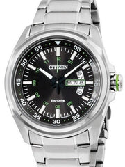 Shop Authentic Citizen Eco Drive Urban Black Dial Silver Stainless Steel Watch For Men - AW0020-59EB - Luxxuri