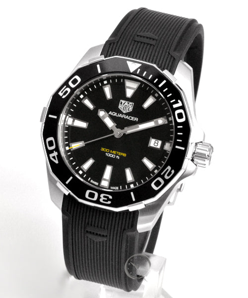  Shop Authentic Tag Heuer Aquaracer Black Dial Black Rubber Strap Watch for Men - WAY111A.FT6151 - Luxxuri