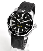  Shop Authentic Tag Heuer Aquaracer Black Dial Black Rubber Strap Watch for Men - WAY111A.FT6151 - Luxxuri