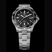  Shop Authentic Tag Heuer Aquaracer Caliber 5 Automatic Black Dial Silver Steel Strap Watch for Men - WAK2110.BA0830 - Luxxuri