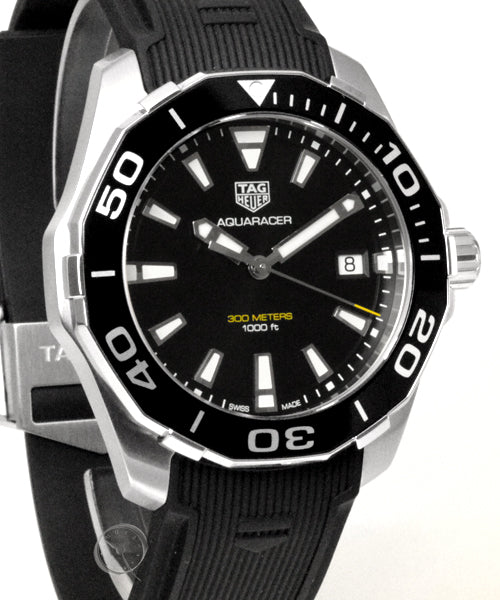  Shop Authentic Tag Heuer Aquaracer Black Dial Black Rubber Strap Watch for Men - WAY111A.FT6151 - Luxxuri