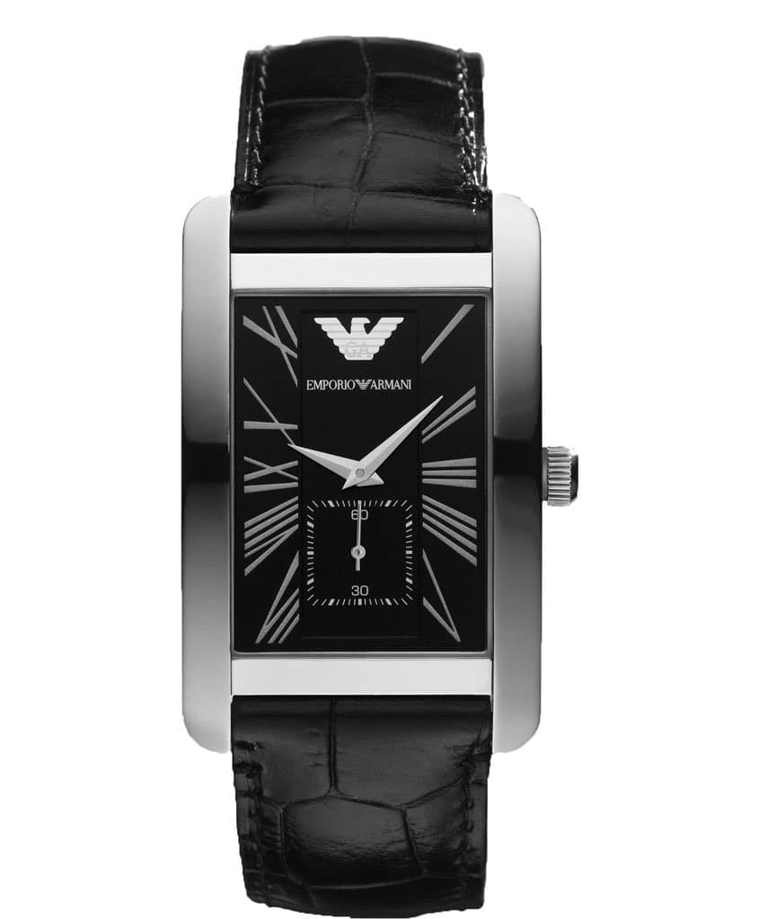  Shop Authentic Emporio Armani Black Dial Black Leather Strap Watch For Men - AR0143 - Luxxuri