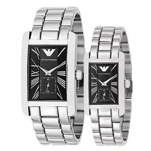  Shop Authentic Emporio Armani Classic Black Dial Silver Stainless Steel Watch For Women - AR0157 - Luxxuri
