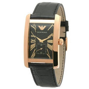  Shop Authentic Emporio Armani Classic Black Dial Black Leather Strap Watch For Women - AR0169 - Luxxuri