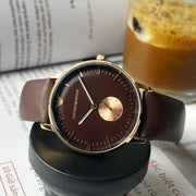  Shop Authentic Emporio Armani Classic Brown Dial Brown Leather Strap Watch For Men - AR0383 - Luxxuri
