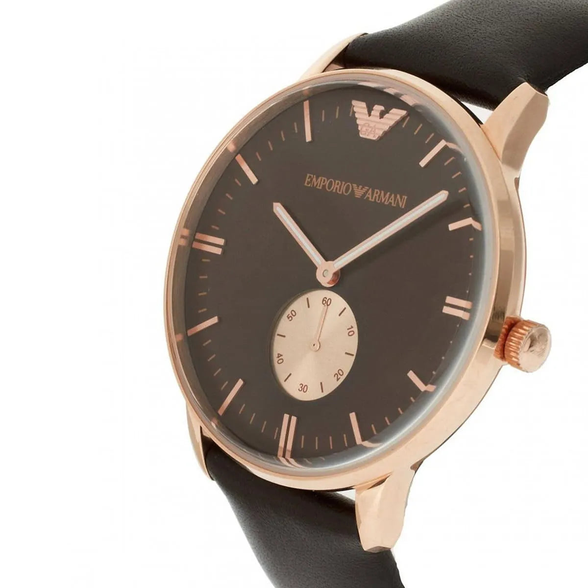  Shop Authentic Emporio Armani Classic Brown Dial Brown Leather Strap Watch For Men - AR0383 - Luxxuri