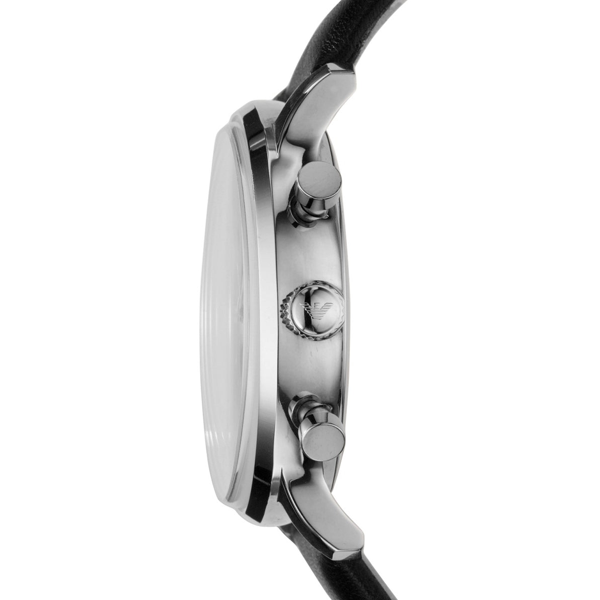  Shop Authentic Emporio Armani Gianni White Dial Black Leather Strap Watch For Men - AR0385 - Luxxuri