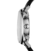  Shop Authentic Emporio Armani Gianni White Dial Black Leather Strap Watch For Men - AR0385 - Luxxuri