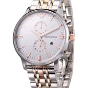  Shop Authentic Emporio Armani Chronograph White Dial Two Tone Steel Strap Watch For Men - AR0399 - Luxxuri