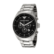  Shop Authentic Emporio Armani Sportivo Chronograph Black Dial Silver Stainless Steel Watch For Men - AR0585 - Luxxuri